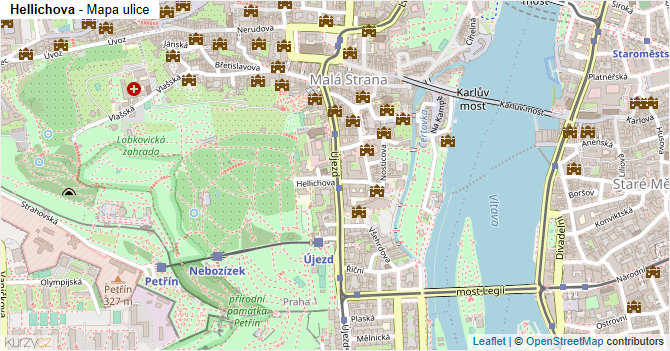 Hellichova - mapa ulice