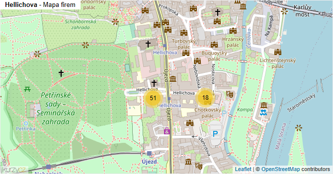 Hellichova - mapa firem