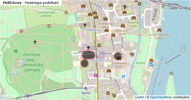 Hellichova - mapa podnikání