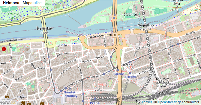 Helmova - mapa ulice