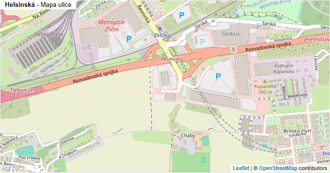 Helsinská - mapa ulice