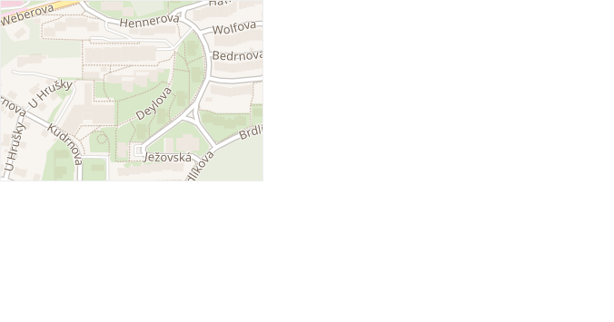 Hennerova v obci Praha 3 - mapa ulice