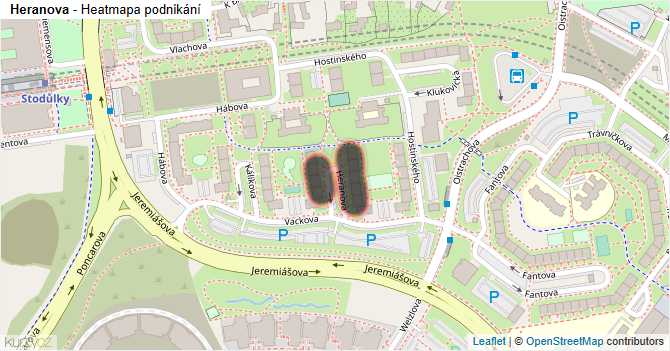 Heranova - mapa podnikání