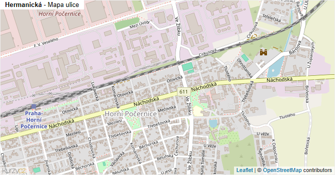 Hermanická - mapa ulice