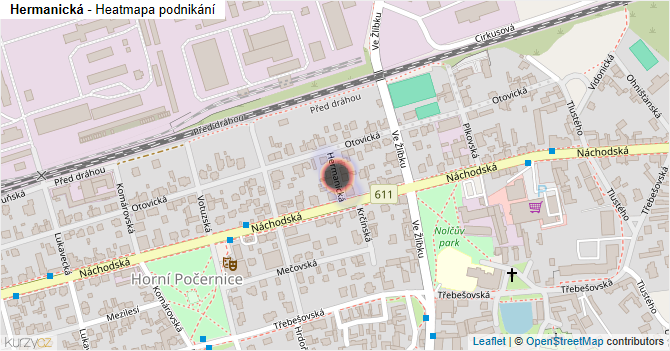 Hermanická - mapa podnikání