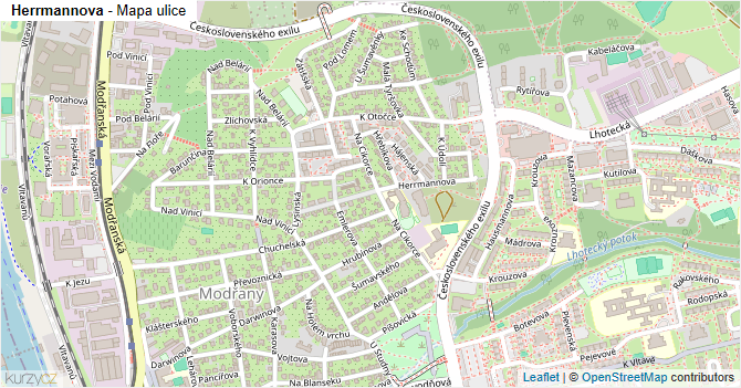 Herrmannova - mapa ulice