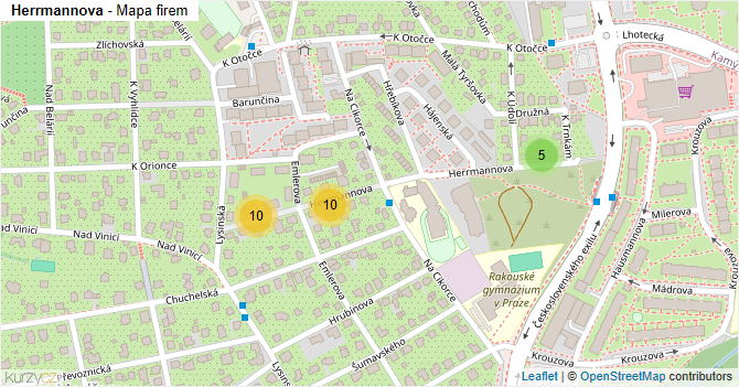 Herrmannova - mapa firem