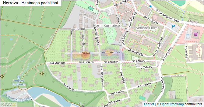 Herrova - mapa podnikání