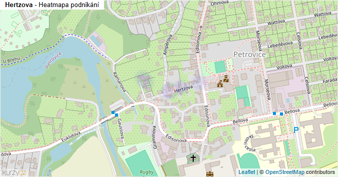 Hertzova - mapa podnikání