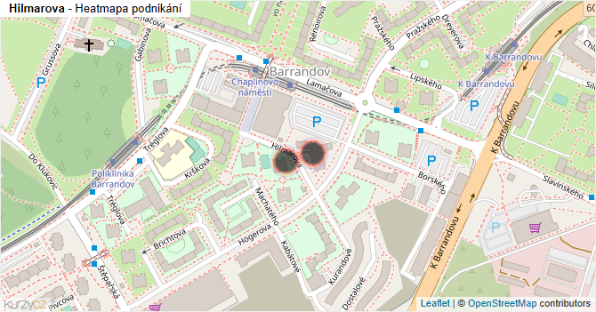 Hilmarova - mapa podnikání
