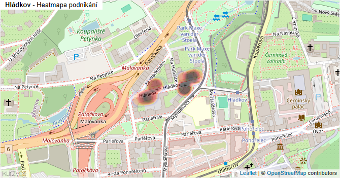 Hládkov - mapa podnikání