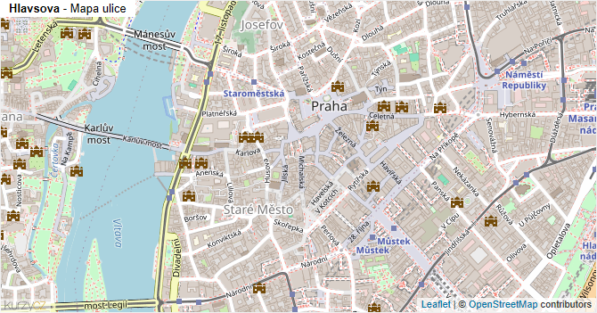 Hlavsova - mapa ulice