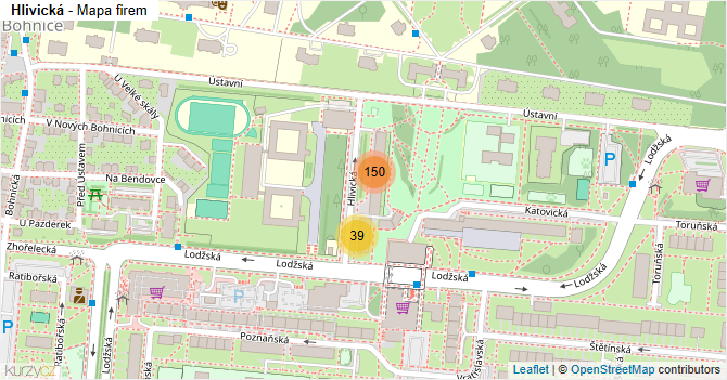 Hlivická - mapa firem