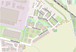 Hlučkova v obci Praha - mapa ulice