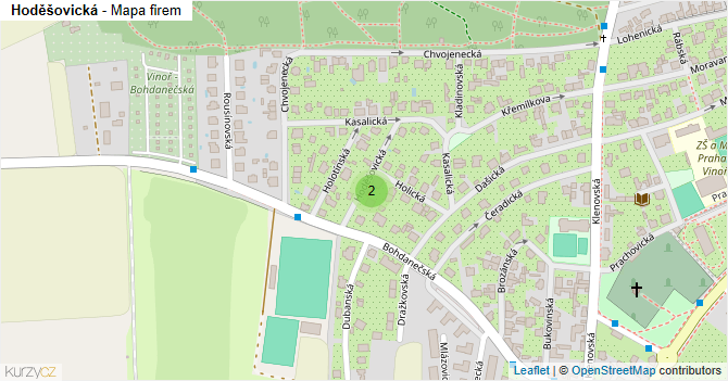 Hoděšovická - mapa firem