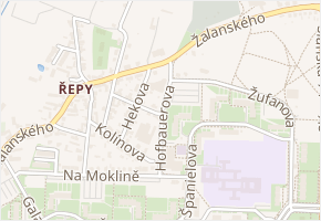 Hofbauerova v obci Praha - mapa ulice