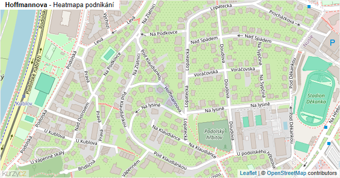 Hoffmannova - mapa podnikání