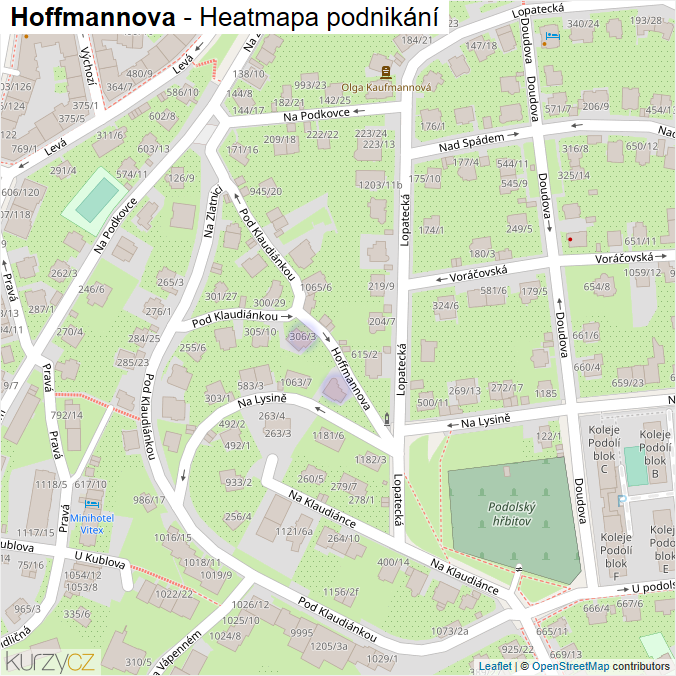 Mapa Hoffmannova - Firmy v ulici.