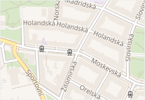 Holandská v obci Praha 13 - mapa ulice