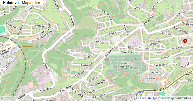 Holátova - mapa ulice