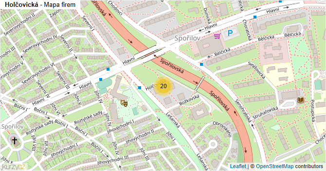 Holčovická - mapa firem