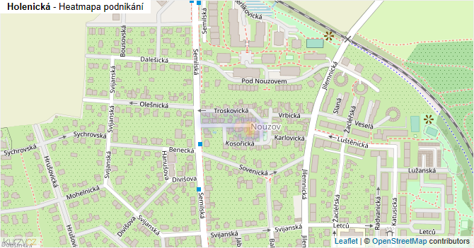 Holenická - mapa podnikání