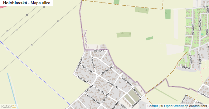 Holohlavská - mapa ulice