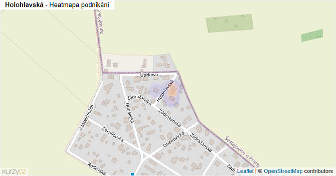 Holohlavská - mapa podnikání