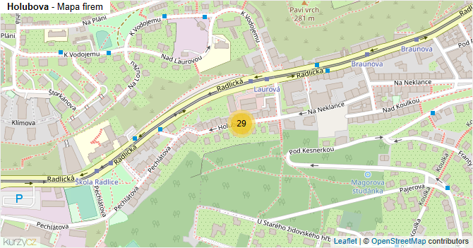 Holubova - mapa firem