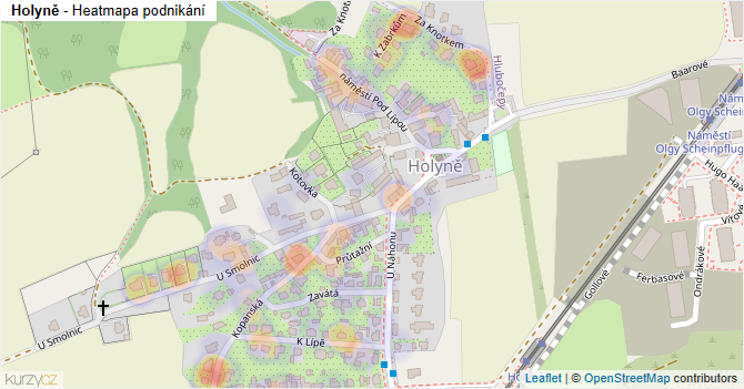 Holyně - mapa podnikání