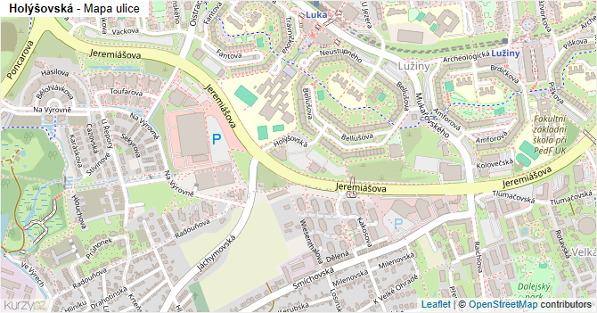 Holýšovská - mapa ulice