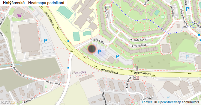 Holýšovská - mapa podnikání