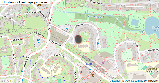 Horákova - mapa podnikání