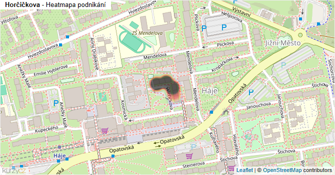 Horčičkova - mapa podnikání