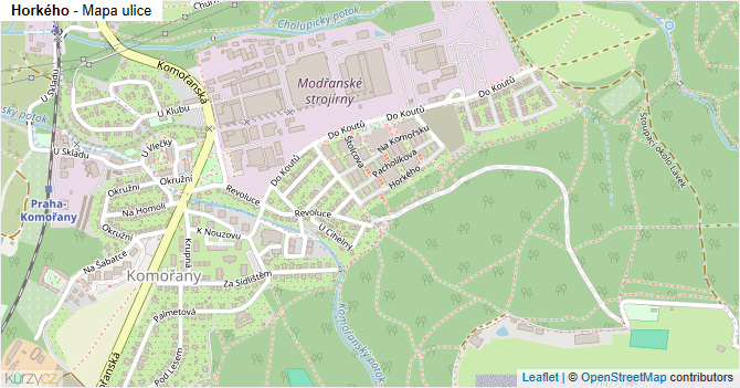 Horkého - mapa ulice