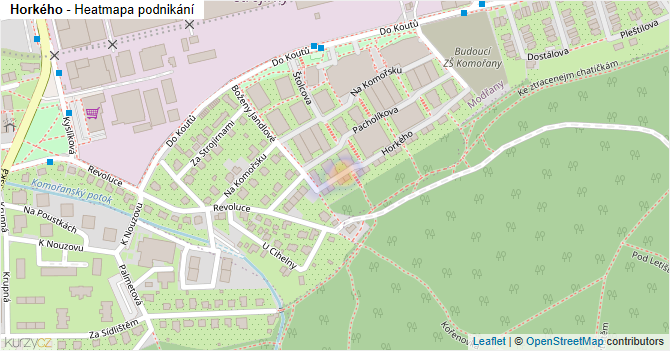 Horkého - mapa podnikání