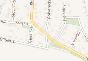 Hornopočernická v obci Praha - mapa ulice