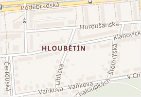 Horoušanská v obci Praha - mapa ulice