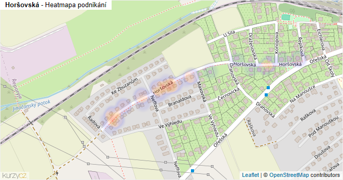 Horšovská - mapa podnikání