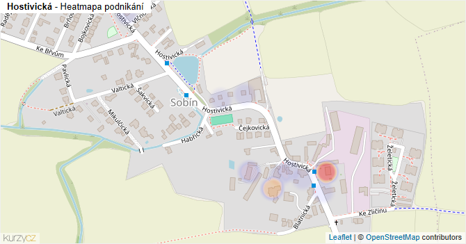 Hostivická - mapa podnikání