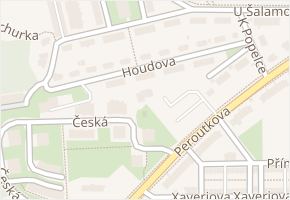 Houdova v obci Praha - mapa ulice