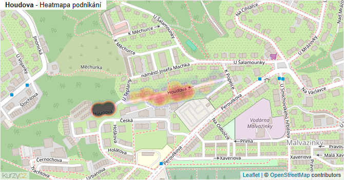 Houdova - mapa podnikání
