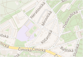 Hovorčovická v obci Praha - mapa ulice