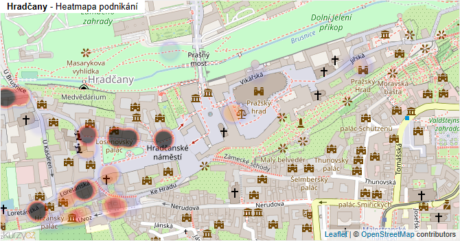 Hradčany - mapa podnikání