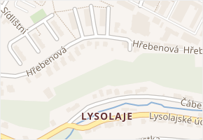 Hřebenová v obci Praha - mapa ulice