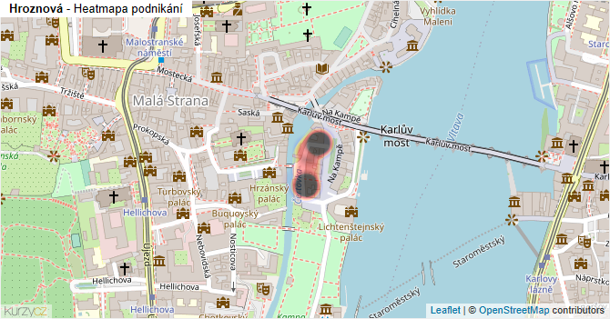 Hroznová - mapa podnikání