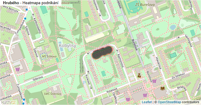 Hrubého - mapa podnikání