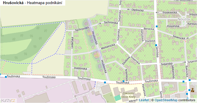 Hrušovická - mapa podnikání