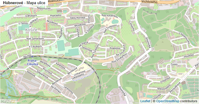 Hübnerové - mapa ulice
