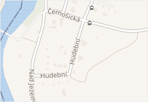 Hudební v obci Praha - mapa ulice